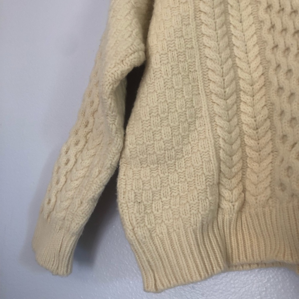 Aran Crafts Cream Cable Knit Sweater - Picture 3 of 9